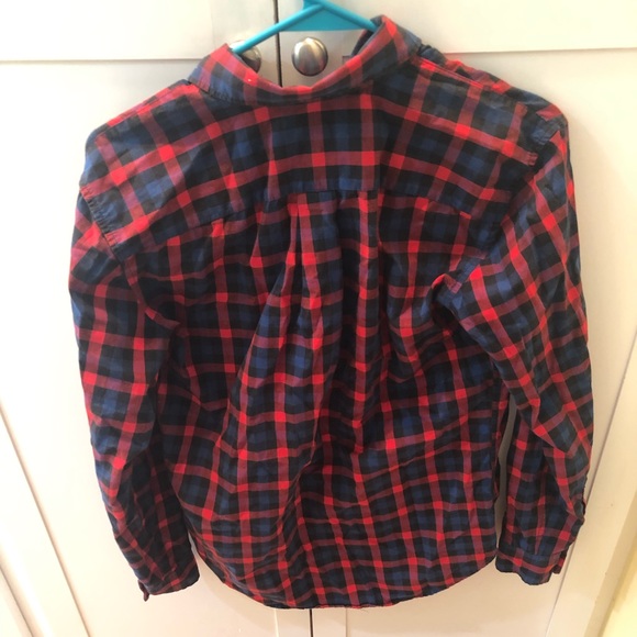 Gap Red and blue plaid button up - Picture 4 of 4